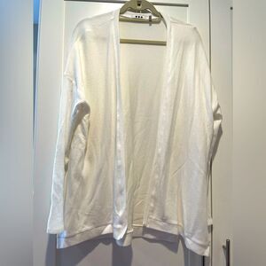 Pre-Owned Three Dot Open Cardigan with Ribbed Sleeves